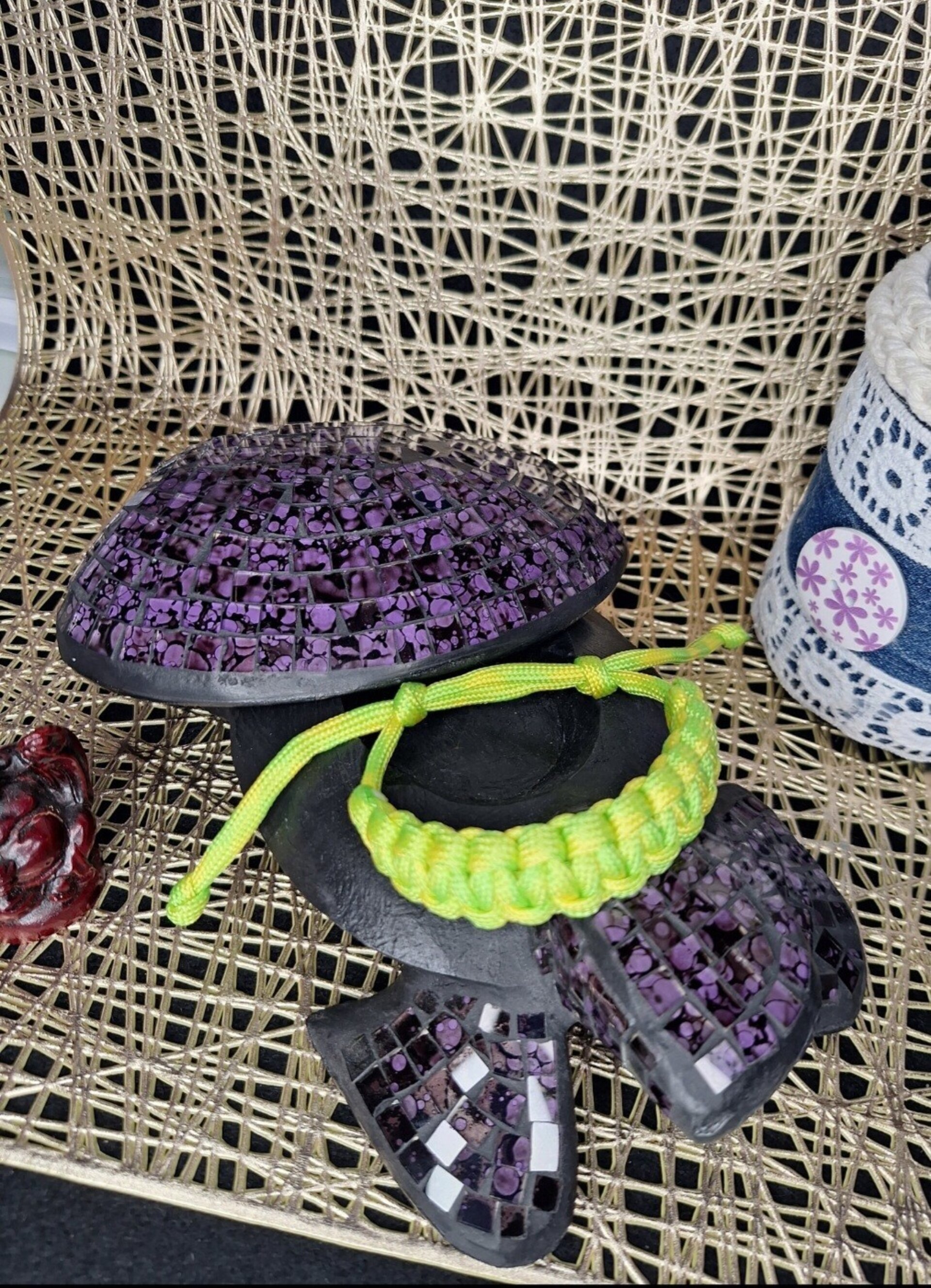 Pulsera amarillo y verde limón - 1