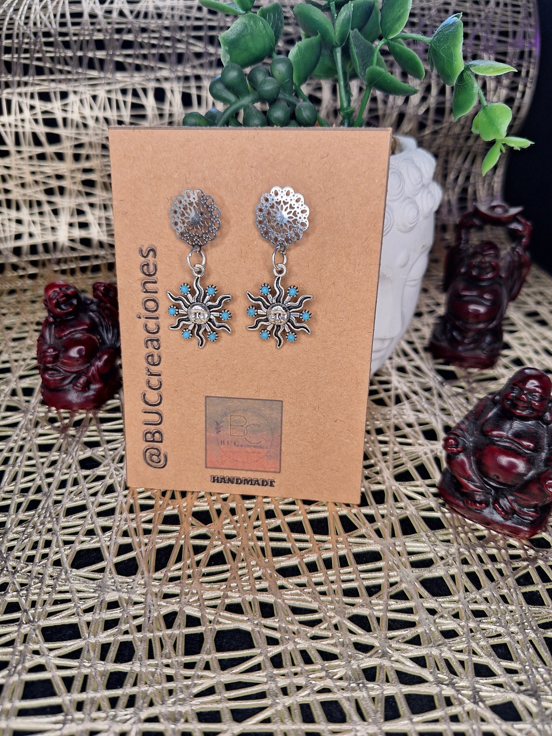 Sol turquesas étnicas presión - 1