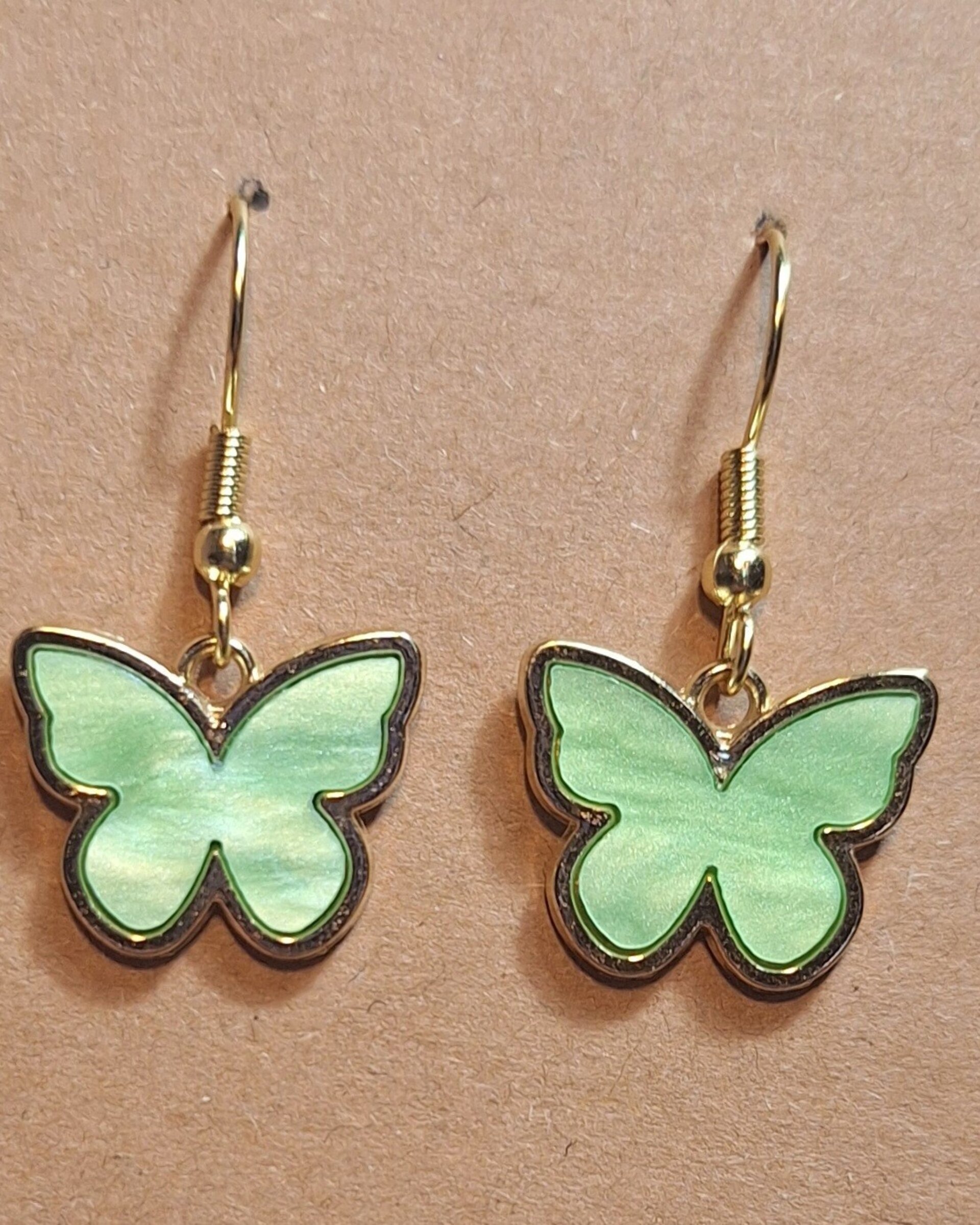 Butterfly golden in green - 3
