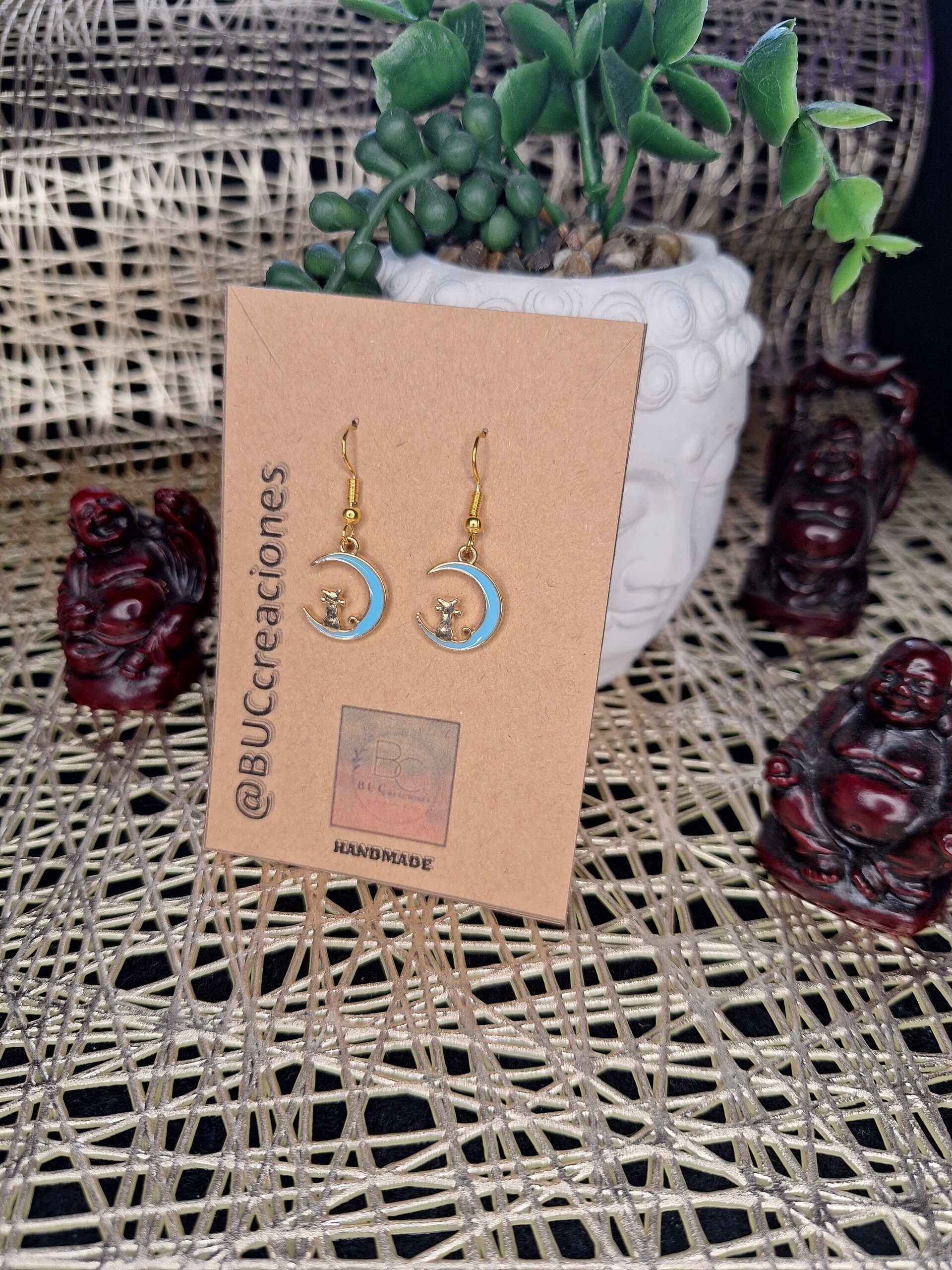 Cat in the moon azul - 1