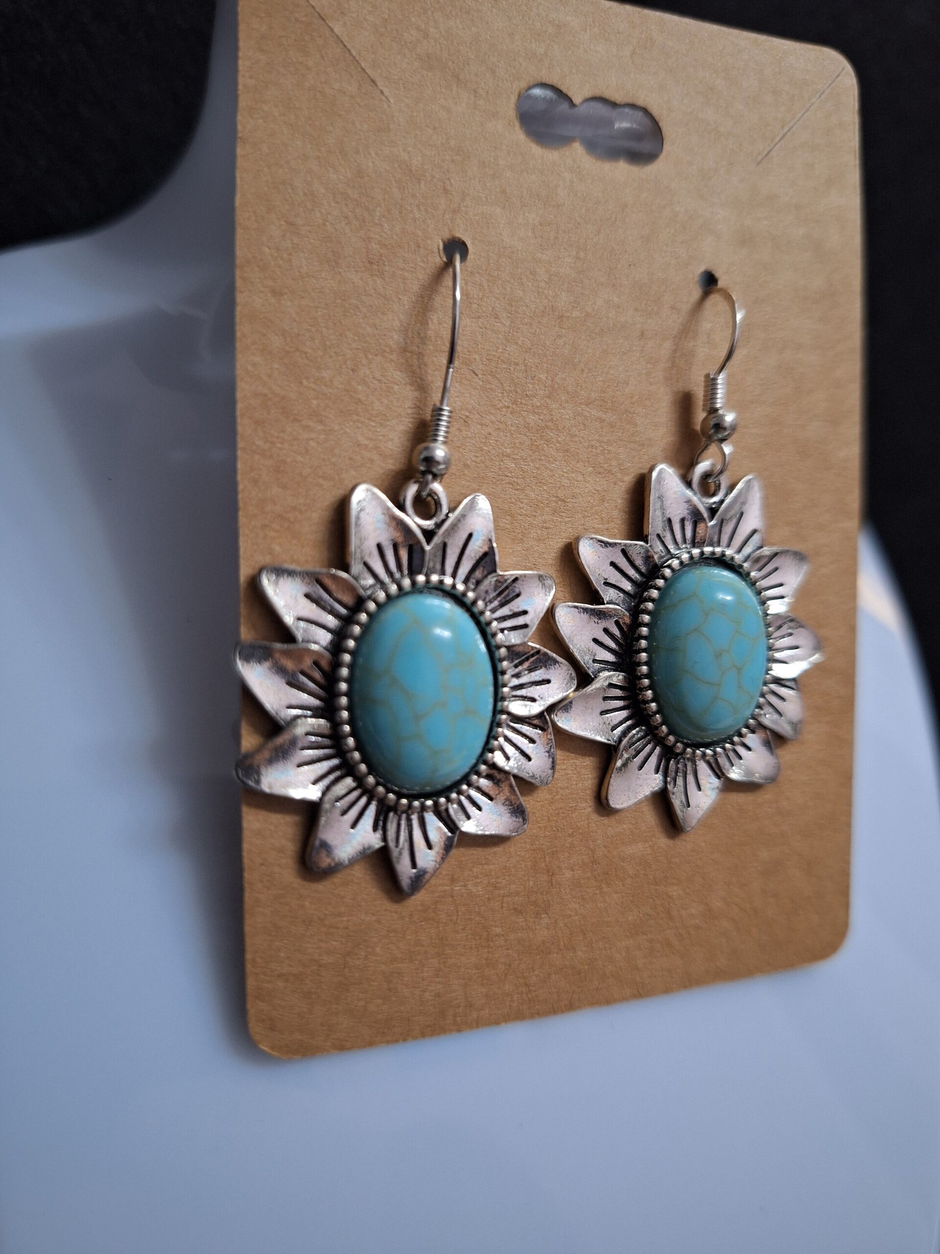 GIRASOLES TURQUESA ETNICOS / ethnic turquoise sunflowers - 2