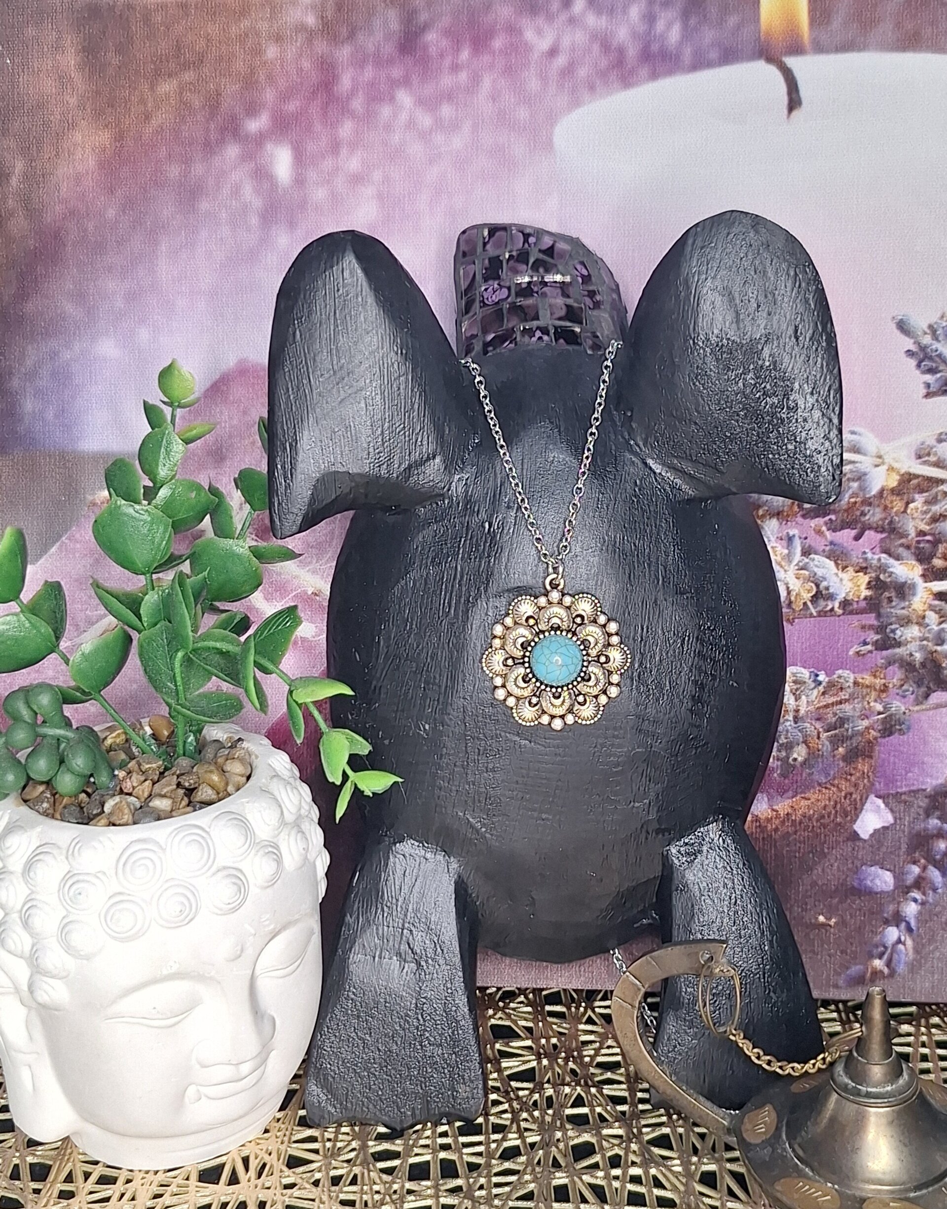 Rosetón turquesa - 1