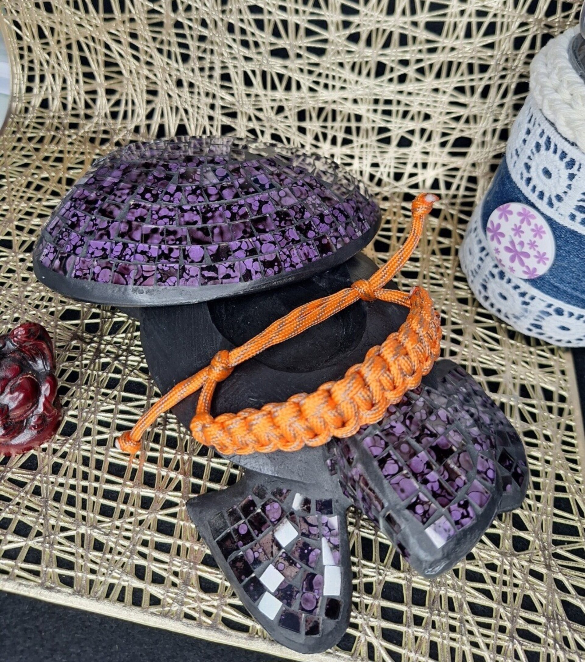 Paracord naranja y plata - 1